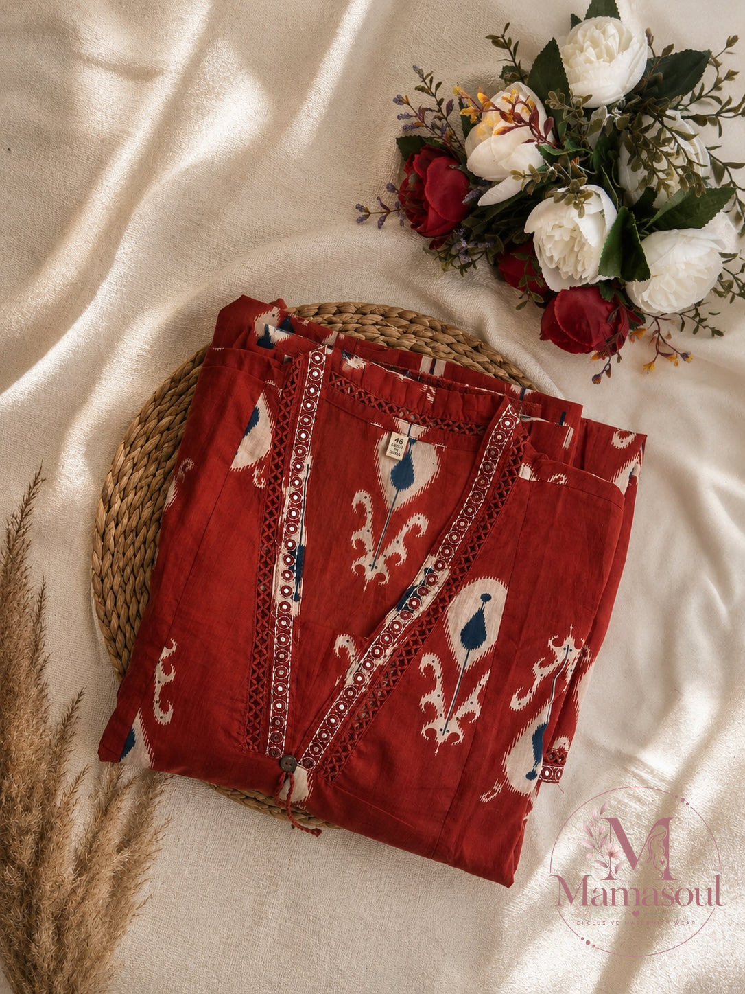 MamaSoul Premium Cotton Feeding 3-Piece Set – Elegant Rust Orange