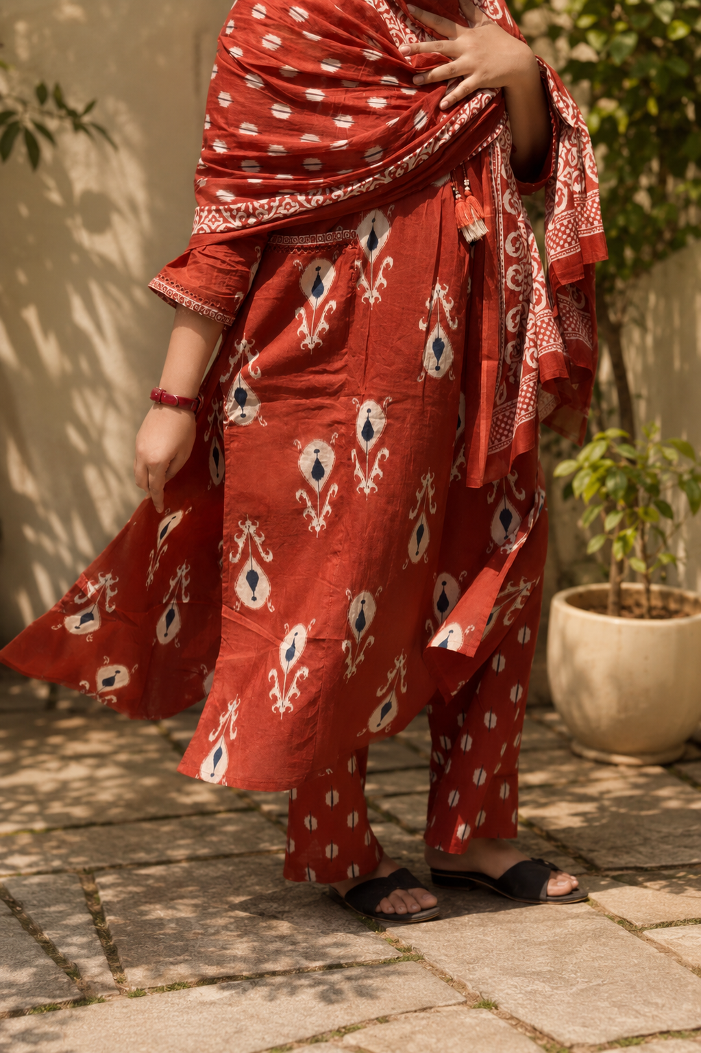 MamaSoul Premium Cotton Feeding 3-Piece Set – Elegant Rust Orange