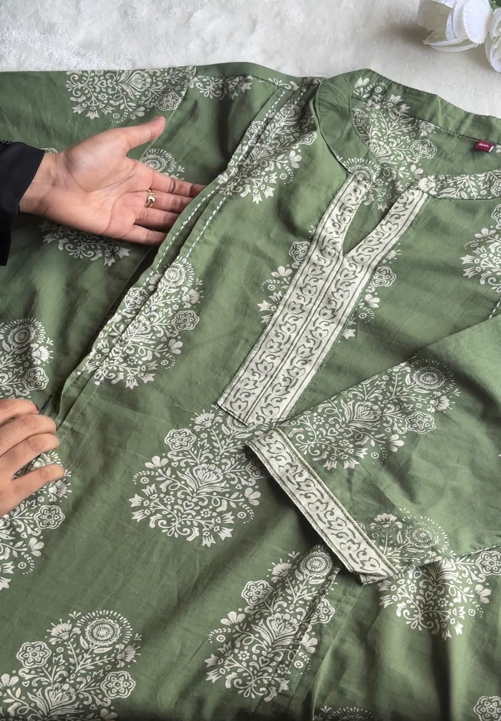 Pastel Green Cotton Feeding 3-Piece Set